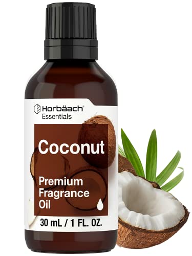 Coconut Fragrance Oil | 1 fl oz (30ml) | Premium Grade | for Diffusers, Candle and Soap Making, DIY Projects & More | by Horbaach