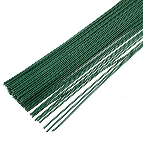 200 Pcs 16 Inch 22 Gauge Dark Green Floral Stem Wire,Flower Making Accessory Perfect for DIY Bouquet Stem Wrapping and Crafts