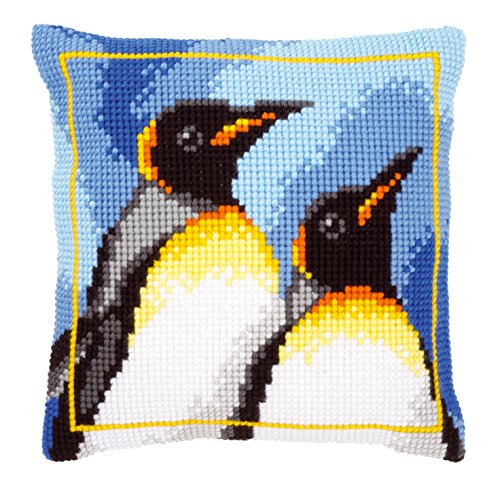 Vervaco Cross Stitch Kit: Cushion: King Penguins, NA, 40 x 40cm