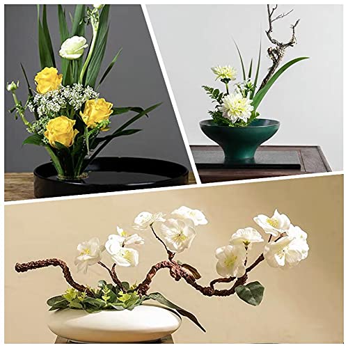 3 Pcs Flower Frogs for Flower Arrangements Supplies, Japanese Flower Arranging Ikebana Kenzan, Pin Frogs for Flowers Holder with Rubber Base Flower Fixed Tools(Gold, 1.3 Inch, 1.57 Inch, 1.97 Inch)