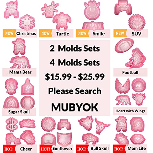 (100 Design Optional)MUBYOK M39 Dairy Cow Silicone Freshie Mold for Baking Aroma Beads Car Freshie Supplies