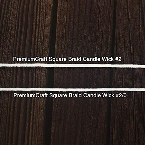 PremiumCraft Square Braid Cotton Candle Wick - #2