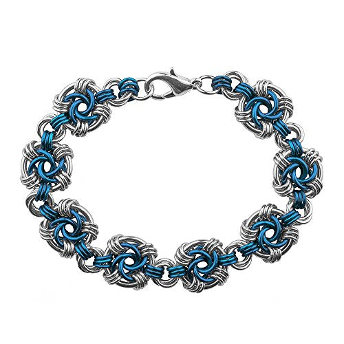 Weave Got Maille Lapis Swirls Chain Maille Bracelet Kit
