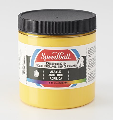 Speedball Acrylic Screen Printing Ink, 8-Ounce, Medium Yellow