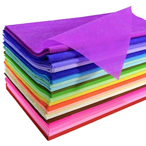 120 Sheets Colored Tissue Paper Bulk Wrapping Craft Paper 20 x 26" for Art Gift Tissue Decoration (24 Colors)