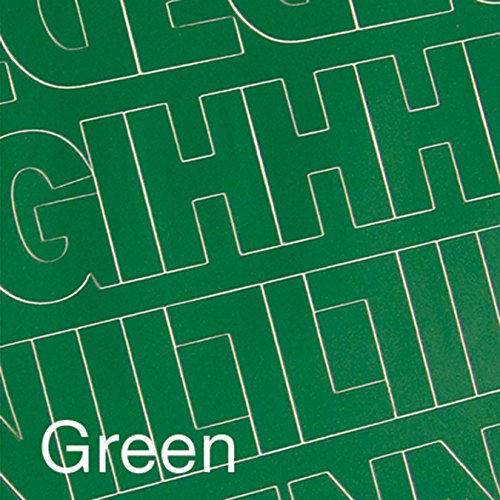Graphic Products Duro 1-inch Gothic Vinyl Letters and Numbers Set, Green
