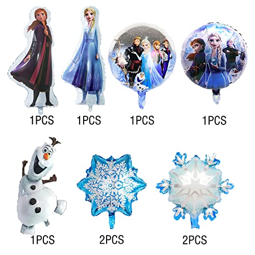 Frozen Balloons Bouquet Decorations 9PCS Frozen Foil Balloons for Girls Birthday Baby Shower Frozen Themed Party Decorations