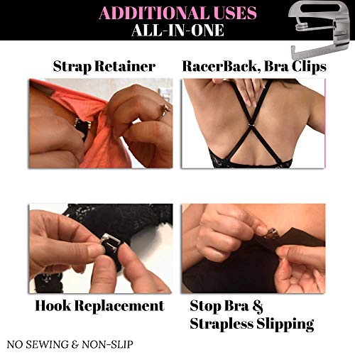 (No Sew) Swimsuit Bra Hooks Replacement, ½ Inch, Metal, Pin Hooks by Pin Straps (2)
