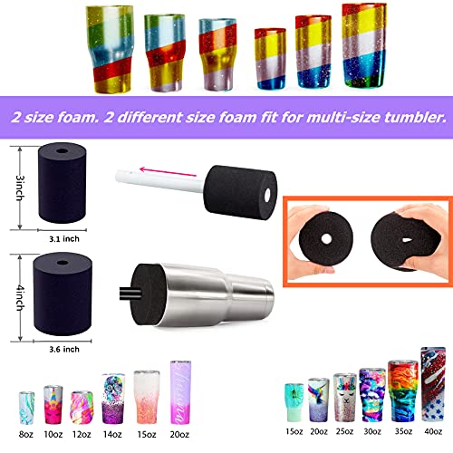 Cup Turner for Tumbler Spinner Glitter Epoxy Tumblers,for Epoxy Crafts Cuptisserie,2 Foam,2 Cup Drying Stander Holder