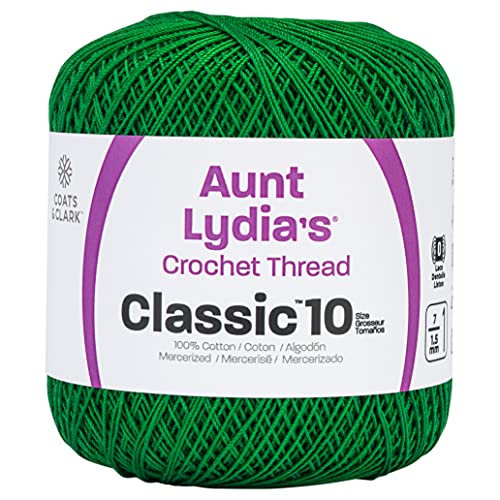 Red Heart Classic Crochet Thread, Myrtle Green, 1050 Foot