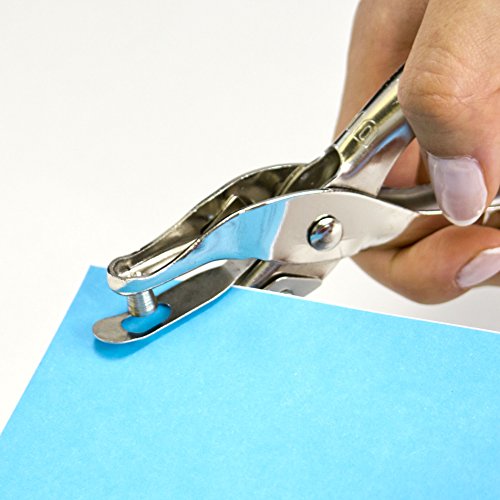 1 Hole Punch, 5 Sheet Capacity, Comes in 12 Pack, Silver (90075)