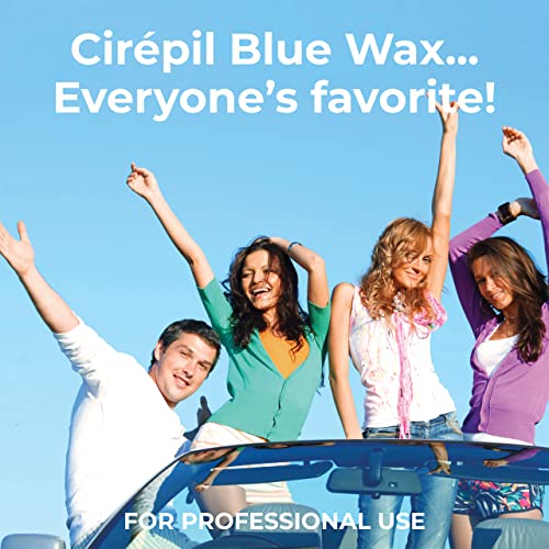 Cirepil - Blue - 400g / 14.11 oz Wax Tin - Unscented - Fluid Gel Texture - All-Purpose & All Hair Types - Low-Temp - Ideal Bikini or Brazilian - Easy Removal, No Strips Needed