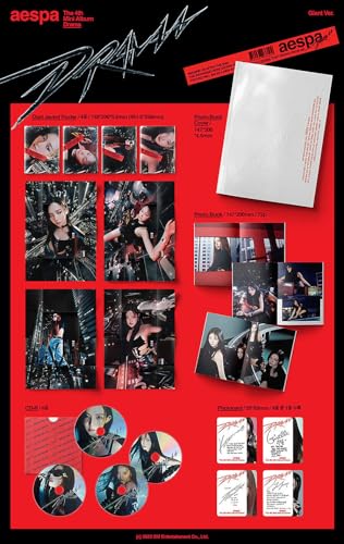 (GIANT Ver.) AESPA DRAMA The 4th Mini Album (GISELLE Ver. + 1ea Store Gift Photo Card) K-POP SEALED