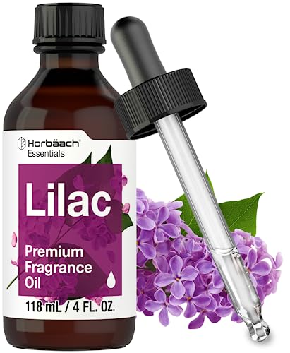 Lilac Fragrance Oil | 4 fl oz (118 mL) | Premium Grade | for Diffusers, Candle and Soap Making, DIY Projects & More | by Horbaach