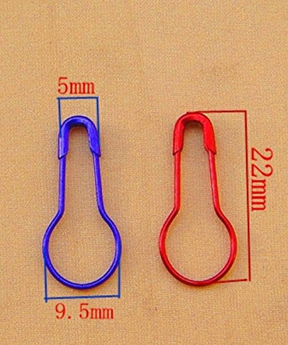 0.8" Metal Gourd Pin/Bulb Pin/ Safety Pins/Clothing Tag Pins Bulb Pin/Calabash Pin Bead Needle Pins DIY Home Accessories (red)