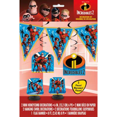UNIQUE SNACKS Party Decorating Kit | Disney The Incredibles 2 | 7 Pcs