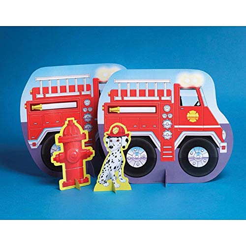 Factory Card and Party Outlet Firefighter 13 1/2in Centerpiece 3ct