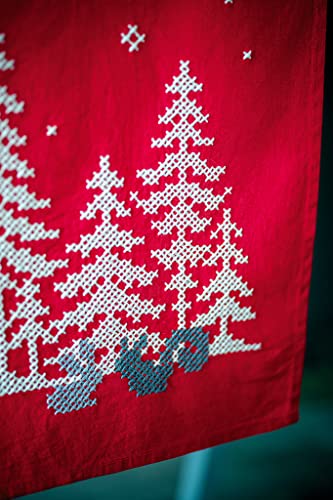 Vervaco Stamped Cross Stitch Xmas Tree, Christmas Trees & Forest Animals