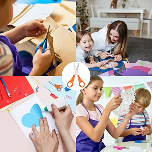 Scissors Bulk for Kids, EZZGOL 96 PACK 5” Safety Blunt Tip Student Scissors, 6 Assorted Colors Kid Craft Scissors for Cutting Regular Paper,Construction Paper,Cards