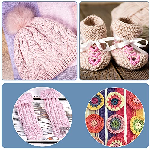 Zlulary 116 PCS Crochet Needles Kit, Crochet Kit for Beginners, Ergonomic Crochet Hook Set with Storage Bag, Big Crochet Needle Accessories, and Stitch Marker for Beginners