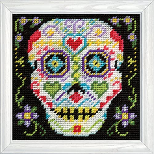 Design Works Crafts Sugar Skull Needlepoint Kit, Multicoloured