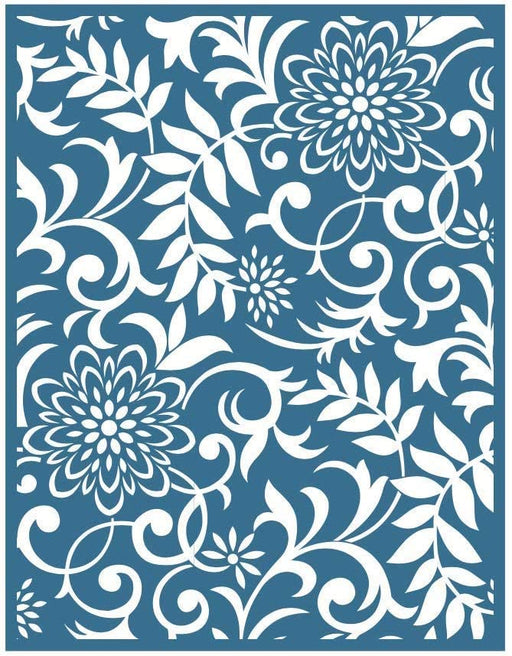 Alinacutle Silkscreen Stencil,Reusable Self-Adhesive Silk Screen Printing, for Printing on Wood / Fabric / Paper, Home Decoration, 8.5" x 11" (Flower Background)