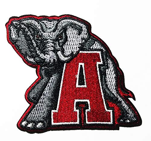 Elephant and Letter A Logo Patch Embroidered Sew Iron On Patches Badge Bags Hat Jeans Shoes T-Shirt Applique