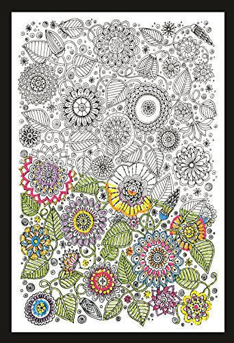 Design Works-Zenbroidery Stamped Embroidery 10"X16", Large Floral