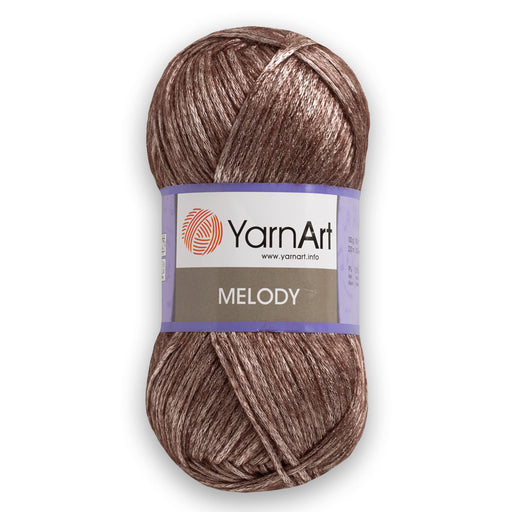 1 Ball YarnArt Melody, Chainette Yarn, Shiny Metallic Sheen Yarn for Knitting, Crochet, Embroidery, 100 Grams (3.5 oz), 230 Meters (251 Yards), 70% Polyamide 21% Acrylic 9% Wool Blend Grey - 885