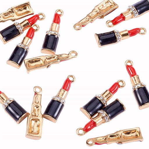 LiQunSweet 40 Pcs 4 Colors Enamel High Heel Shoes Charms LightGold High-Heel Stiletto Charm for Jewelry Making DIY Craft