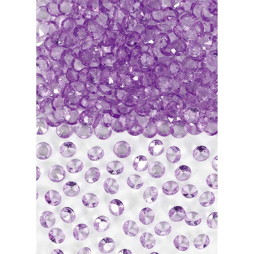 Amscan Sparkling Clear Party Confetti Gems, One Size, Lilac
