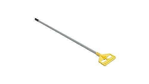Rubbermaid Commercial Products Invator Wet Mop Handle, 60-Inch, Aluminum, Heavy Duty Mop for Industrial/Household Floor Cleaning, Quick Change Head
