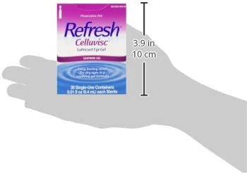 Refresh Celluvisc Lubricant Soothing Eye Gel, 0.01 oz Single Use Vials, 30 Count Per Box (2 Boxes) by Refresh