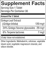 Nature's Sunshine Time-Release Ginkgo Biloba, 30 Tablets | Promotes Circulation to the Brain and Supports Memory and Concentration Functions