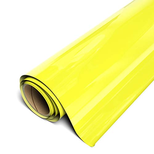 Siser EasyWeed Heat Transfer Vinyl 11.8" x 9ft Roll (Lemon) Compatible with Siser Romeo/Juliet & Other Professional or Craft Cutters - Layerable - CPSIA Certified