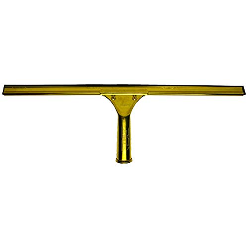 Ettore 10018 Solid Brass Window Squeegee, 18-Inch , Yellow