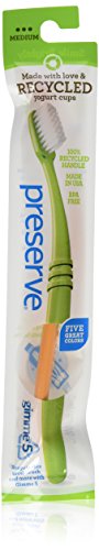 Preserve Adult Medium Toothbrush with Mailer Assorted Colors, 6 Count