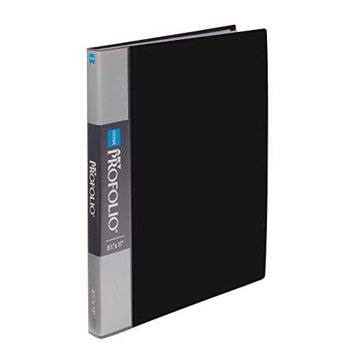 Itoya Original Art ProFolio 8.5x11 Black Art Portfolio Binder with Plastic Sleeves with 72 Pages - Portfolio Folder for Artwork with Clear Sheet Protectors - Presentation Book for Art Display