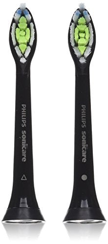 Philips Sonicare Genuine DiamondClean Replacement Brush Heads, Black, 2 Pack, HX6062/94