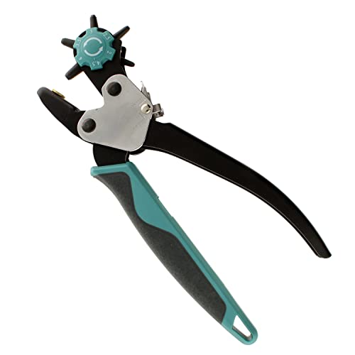 The Beadsmith Rotating Ergonomic Leather Hole Punch, Six Hole-Size Options, Leather Crafts and Jewelry-Making Supplies