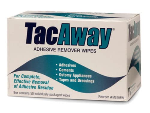 Tacaway Adhesive Remover Wipes - 50 per Box - 2 Pack