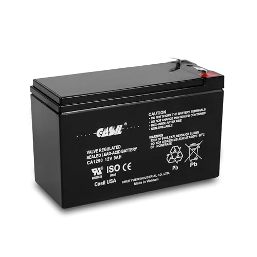 Casil 12v 9ah Rechargeable Sealed Lead Acid SLA AGM Battery F2