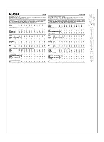 Know Me Misses' Jacket, Pants and Skirt Sewing Pattern Packet by Duana M. Chandler, Design Code ME2004, Sizes 8-10-12-14-16