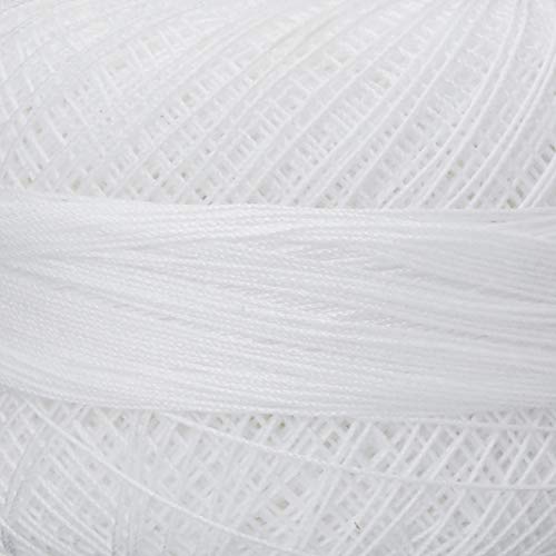 Handy Hands Lizbeth Egyptian Cotton Crochet, Tatting, Knitting Thread Lace 10 grams HH80601, Snow White, Size 80/184 yards