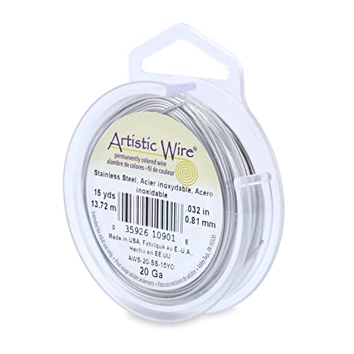 Artistic Wire 20 Gauge Stainless Steel Craft Jewelry Wrapping Wire Wire, 15 yd