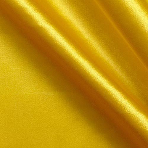 Stretch Charmeuse Satin Yellow, Fabric by the Yard