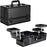 Ver Beauty 6-Tiers Accordion Trays Art Craft Supplies Storage Portable Box Case Organizer Travel-VP001, Black Matte