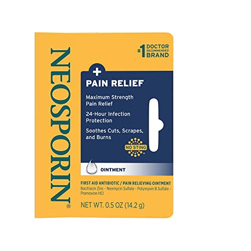 Neosporin + Pain Relief Ointment 0.50 oz (Pack of 4)