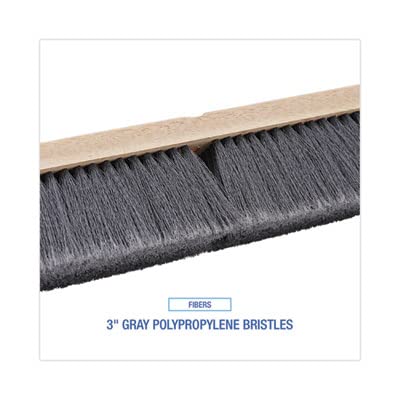 Proline Brushes BRU 20436 36" Gray Flagged Polypropylene Bristles Push Broom