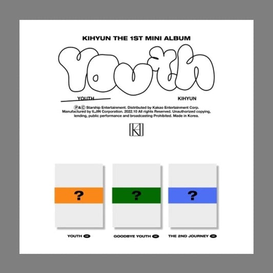 DREAMUS KIHYUN YOUTH 1st Mini Album CD+Photobook+Photocard+Travel ticket+Sticker+POB+Tracking (YOUTH Version)